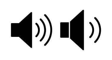 Sözcü simgesi vektör illüstrasyonu. Ses düzeyi ve sembol. Hoparlör ikonu. ses sembolü