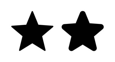 Yıldız Simgesi vektör çizimi. Reyting işareti ve sembol. favori yıldız simgesi