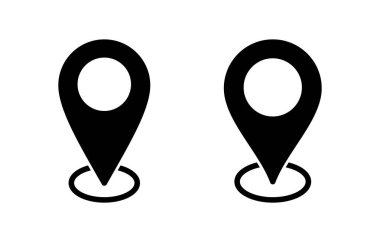 Adres simgesi vektör illüstrasyonu. Ev işareti ve sembol. nokta