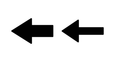 Ok simgesi vektör illüstrasyonu. Web tasarımı için ok işareti ve sembol.