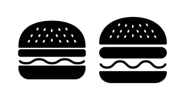 Burger ikon vektör illüstrasyonu. Hamburger ve sembol. hamburger