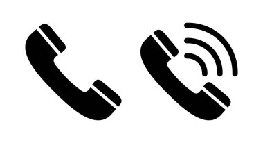 Simge vektör illüstrasyonunu ara. Telefon işareti ve sembol. Telefon ikonu. Bizimle irtibata geç 