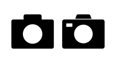 Kamera simgesi vektör illüstrasyonu. Fotoğraf makinesi işareti ve sembol. fotoğrafçılık simgesi.