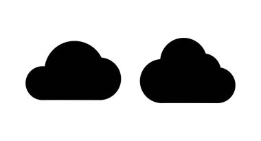 Bulut simgesi vektör çizimi. bulut işareti ve sembol