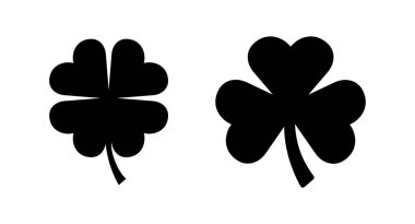 Yonca ikonu vektör illüstrasyonu. Yonca işareti ve sembol. dört yapraklı yonca simgesi.