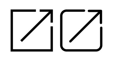 Dış bağlantı ikonu vektör illüstrasyonu. bağlantı işareti ve sembol. hiper bağlantı sembolü