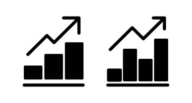 Grafik Simgesi vektör illüstrasyonu büyüyor. Çizelge ve sembol. diyagram simgesi