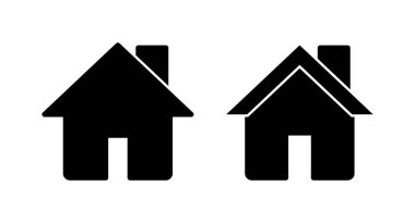 Ev ikonu vektör illüstrasyonu. Ev işareti ve sembol