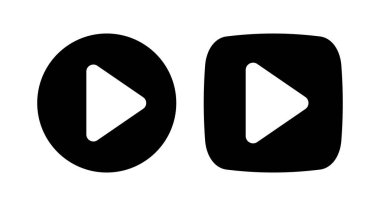 Simge vektör illüstrasyonunu çal. Düğme işareti ve sembolü çal