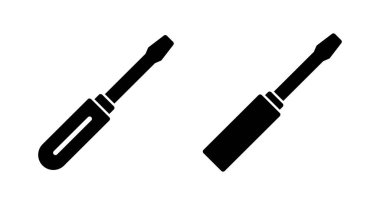 Tornavida ikonu vektör çizimi. araç işareti ve sembol