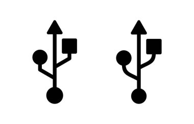 Usb simge vektör illüstrasyonu. Flaş disk işareti ve sembol. Flash disk işareti.
