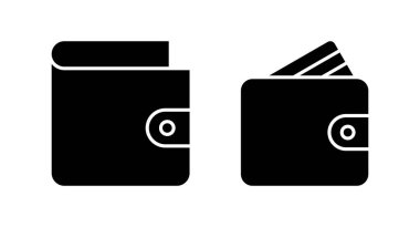 Cüzdan simgesi vektör illüstrasyonu. cüzdan işareti ve sembol