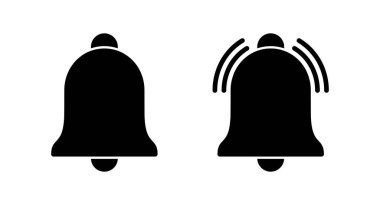 Bell Simgesi vektör çizimi. Web sitesi tasarımı için uyarı işareti ve sembol