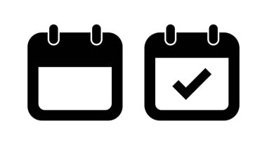 Takvim simgesi vektör illüstrasyonu. Takvim işareti ve sembol. Simge simgesini ayarla