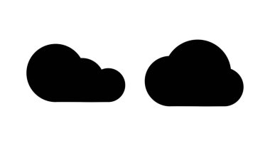 Bulut simgesi vektör çizimi. bulut işareti ve sembol