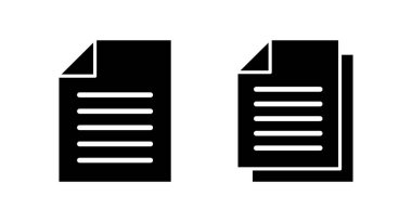 Belge simgesi vektör illüstrasyonu. Kağıt ve sembol. Dosya Simgesi