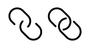 Bağlantı simgesi vektör illüstrasyonu. Hiper bağlantı zinciri işareti ve sembolü