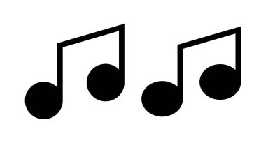 Müzik ikonu vektör illüstrasyonu. nota işareti ve sembol