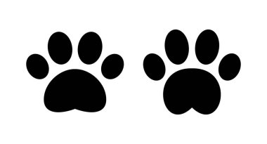 Paw simgesi vektör illüstrasyonu. Pençe izi ve sembol. köpek ya da kedi pençesi