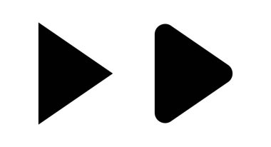 Simge vektör illüstrasyonunu çal. Düğme işareti ve sembolü çal