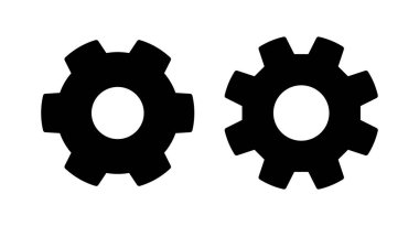 Simge vektör illüstrasyonu ayarlanıyor. İşaret ayarları ve sembol. Vites İşareti