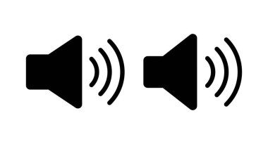 Sözcü simgesi vektör illüstrasyonu. Ses düzeyi ve sembol. Hoparlör ikonu. ses sembolü