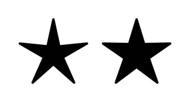Yıldız Simgesi vektör çizimi. Reyting işareti ve sembol. favori yıldız simgesi