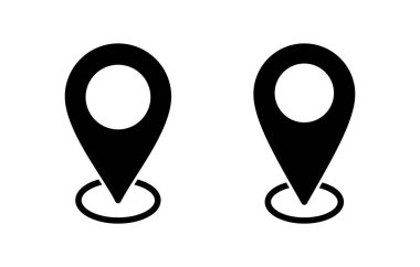 Adres simgesi vektör illüstrasyonu. Ev işareti ve sembol. nokta