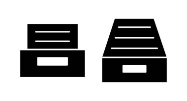 Dizin simgesi illüstrasyonunu arşivle. Belge vektör simgesi. Depolama simgesini arşivle.