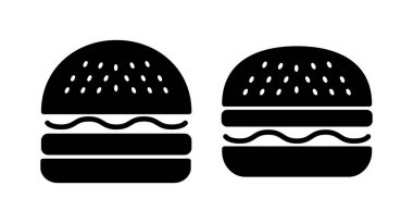 Burger ikon vektör illüstrasyonu. Hamburger ve sembol. hamburger