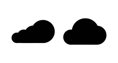 Bulut simgesi vektör çizimi. bulut işareti ve sembol