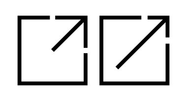 Dış bağlantı ikonu vektör illüstrasyonu. bağlantı işareti ve sembol. hiper bağlantı sembolü