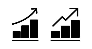 Grafik Simgesi vektör illüstrasyonu büyüyor. Çizelge ve sembol. diyagram simgesi