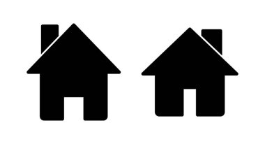 Ev ikonu vektör illüstrasyonu. Ev işareti ve sembol