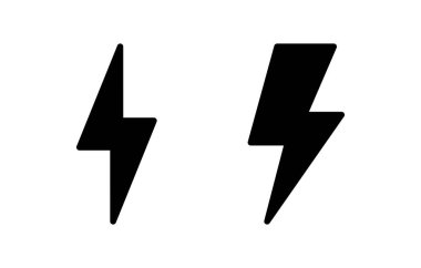 Şimşek simgesi vektör illüstrasyonu. Elektrik işareti ve sembol. Güç simgesi. enerji işareti