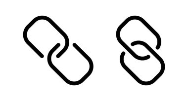 Bağlantı simgesi vektör illüstrasyonu. Hiper bağlantı zinciri işareti ve sembolü