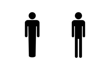 Erkek ikonu vektör illüstrasyonu. Erkek işareti ve sembol. insan sembolü