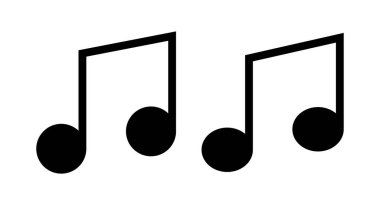 Müzik ikonu vektör illüstrasyonu. nota işareti ve sembol
