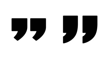 Simge vektör illüstrasyonundan alıntı. Tırnak işareti ve sembol