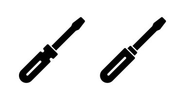 Tornavida ikonu vektör çizimi. araç işareti ve sembol