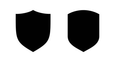 Kalkan simgesi vektör illüstrasyonu. Koruma ikonu. Güvenlik işareti ve sembol