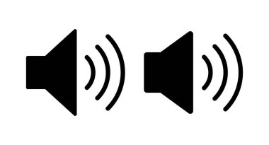 Sözcü simgesi vektör illüstrasyonu. Ses düzeyi ve sembol. Hoparlör ikonu. ses sembolü