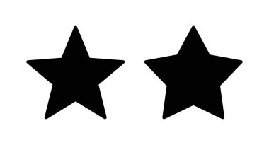 Yıldız Simgesi vektör çizimi. Reyting işareti ve sembol. favori yıldız simgesi