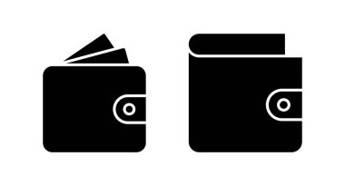 Cüzdan simgesi vektör illüstrasyonu. cüzdan işareti ve sembol