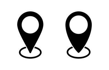 Adres simgesi vektör illüstrasyonu. Ev işareti ve sembol. nokta