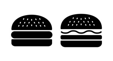 Burger ikon vektör illüstrasyonu. Hamburger ve sembol. hamburger