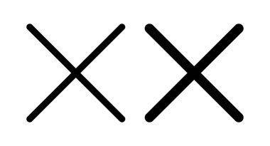 Simge vektör çizimini kapat. İşareti ve sembolü sil. çapraz işaret