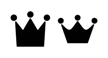 Crown ikon vektör illüstrasyonu. taç işareti ve sembol