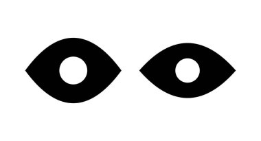 Göz ikonu vektör illüstrasyonu. Göz işareti ve sembol. Bak ve Görüş simgesi. 