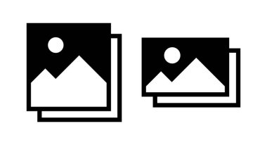 Resim simgesi vektör illüstrasyonu. Fotoğraf galerisi işareti ve sembol. resim simgesi